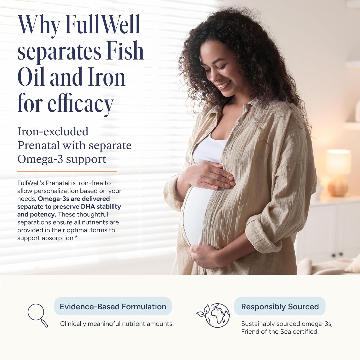 FullWell Women's Prenatal Essentials - Multivitamínico Prenatal y Aceite de Pescado