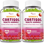 Gominolas de Cortisol para Mujer - Con Ashwagandha y Rhodiola Rosea - 120 Gominolas Veganas Sabor Manzana