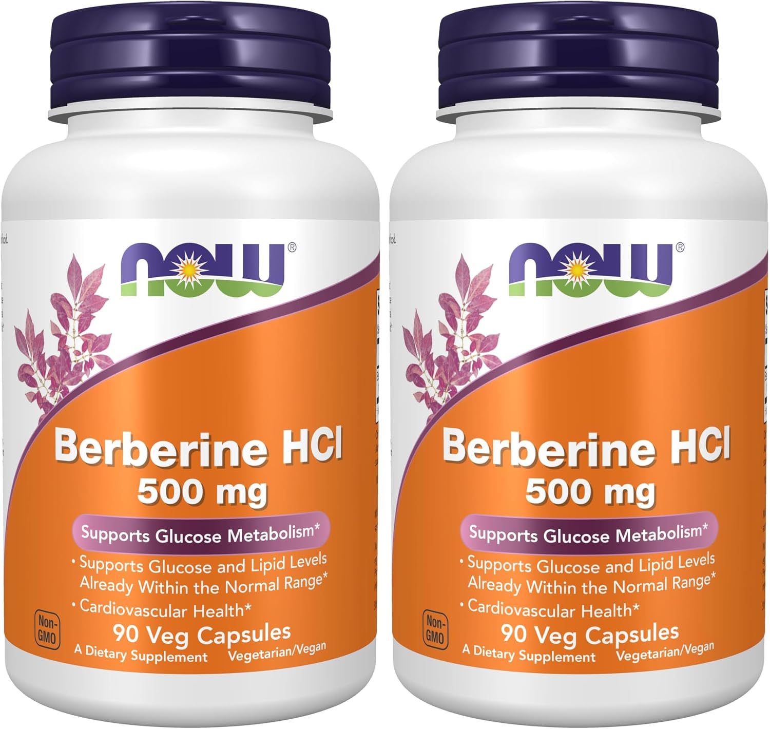 Now Supplements Berberine HCL 500 mg 90 Cápsulas Vegetales