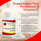 Potassium Ascorbate - Mezcla de Potasio y Vitamina C, Polvo Efervescente, 227 Gramos