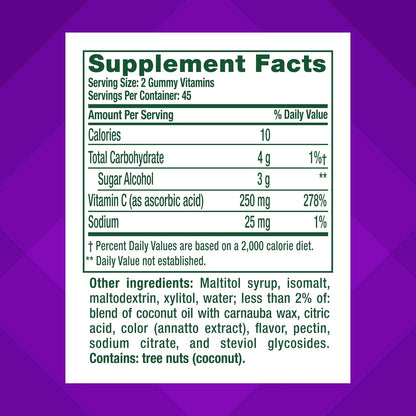 Vitafusion Sugar Free Power C Gominolas de – Contribuye a la formación normal de colágeno para el funcionamiento – Image 3
