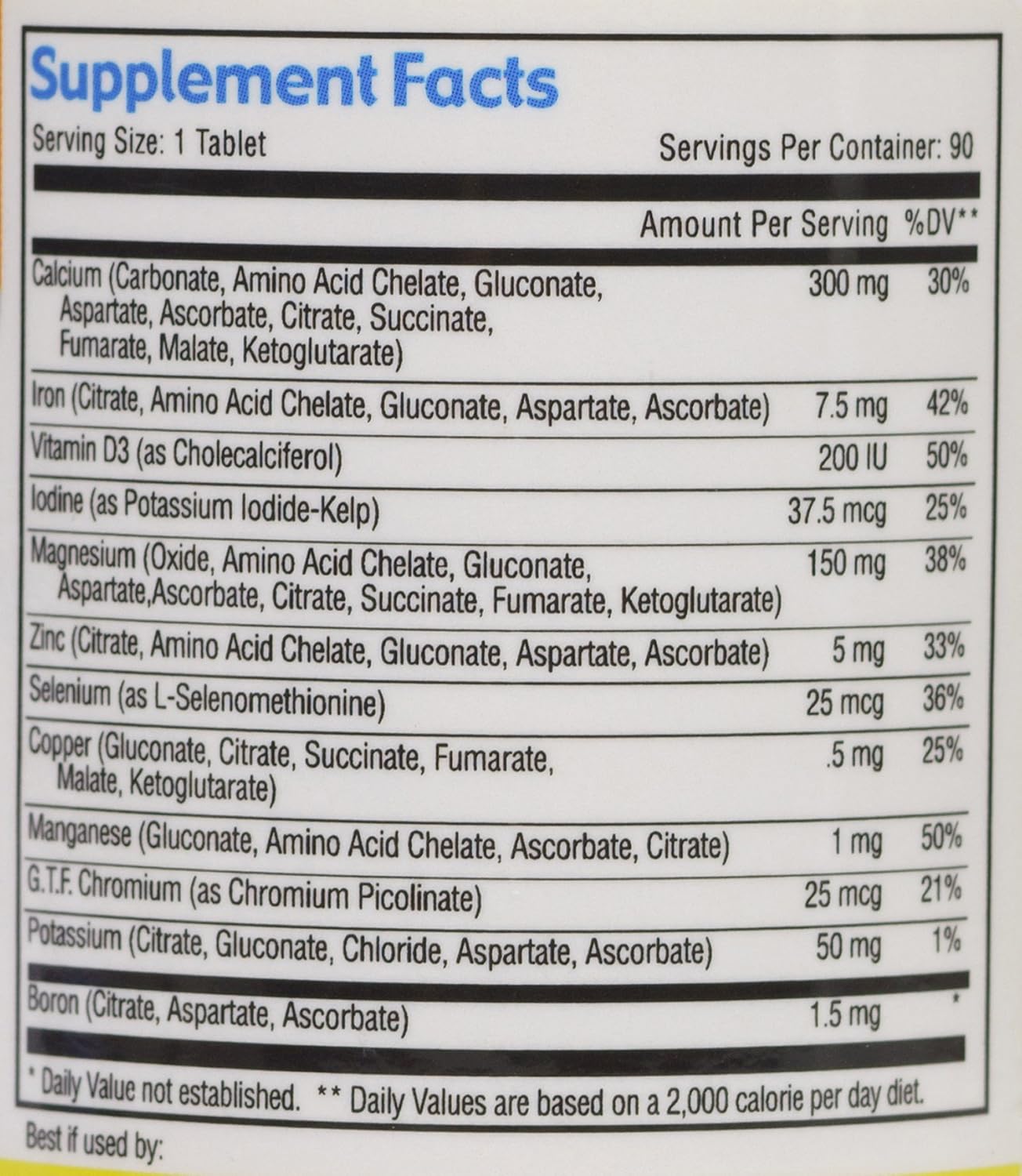 Viva Vitamins Complete Minerals - Suplemento Mineral Completo con Intermediarios del Ciclo de Krebs - 90 Comprimidos
