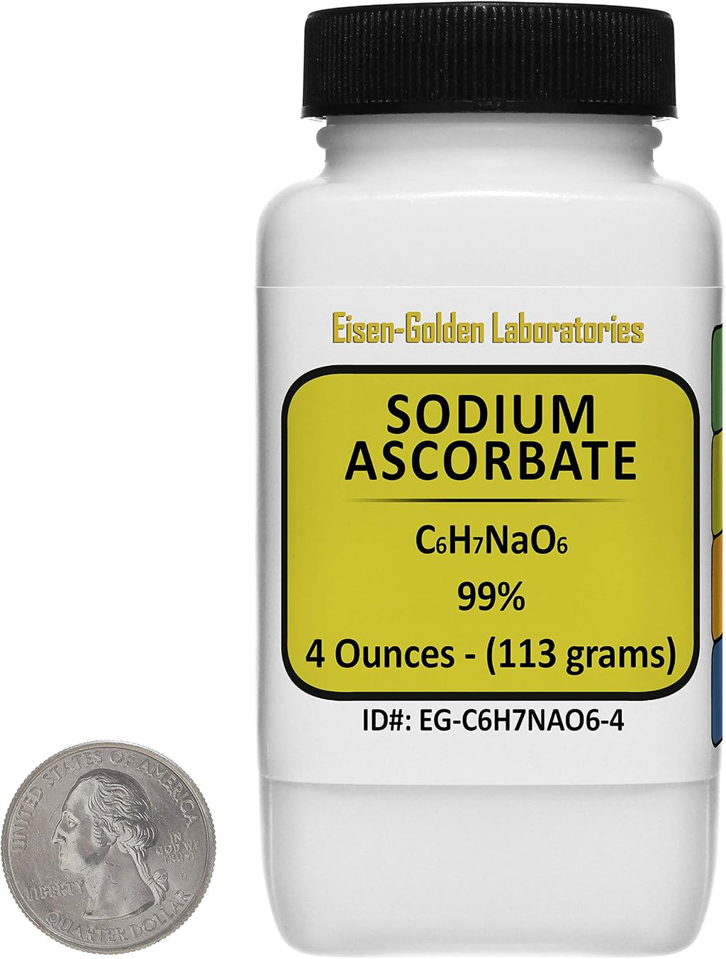 Sodium Ascorbato [C6H7NaO6] 99% USP Grado Alimentario en Polvo 113g