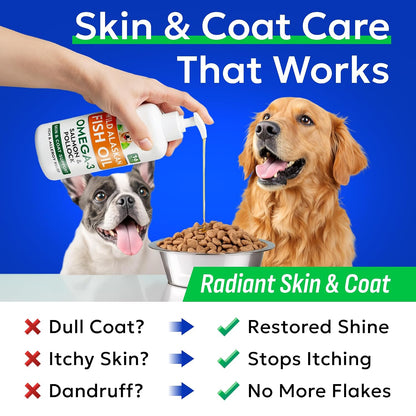 BARK&SPARK Aceite de Pescado Omega 3 para Perros - con Aceite de Salmón Salvaje de Alaska, Líquido, EPA+DHA – Image 7