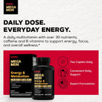 GNC Mega Men Energy & Metabolism Multivitamínico para Hombres - 180 Comprimidos