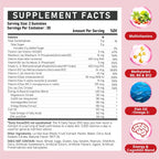 ZEGBALP Multivitamínico Metilado con Complejo B para Mujeres - Gominolas con Vitaminas B1, B2, B6, B12, Folato, C, Magnesio y Omega 3 - Apoyo Energético e Inmunitario - Sin Gluten y Sin Azúcar