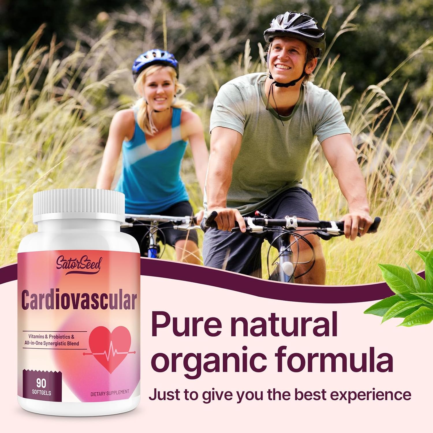Suplemento Cardiovascular 3000mg – Vitaminas, Probióticos, Omega-3 y CoQ10 – Mezcla Sinérgica para Adultos – 90 Cápsulas Blandas