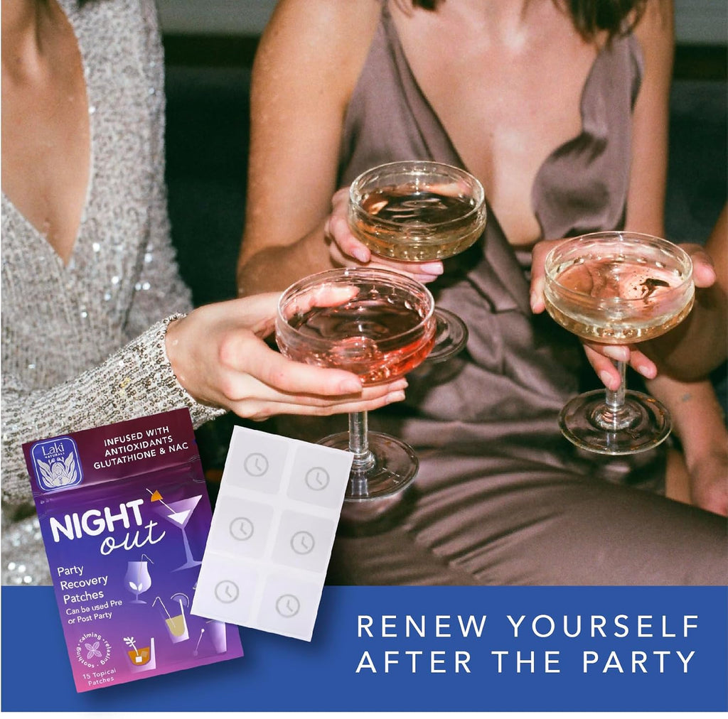 Laki Naturals 15 - Night Out Party Patch, Antioxidante para Recuperación Matutina