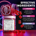 BIOTEQUELAB Gominolas de Crecimiento - Multivitamínico con Calcio, Magnesio, Zinc y Ashwagandha