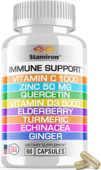 Apoyo Inmune 8 en 1: Quercetina, Zinc, Vitamina C y D3 - 60 Cápsulas
