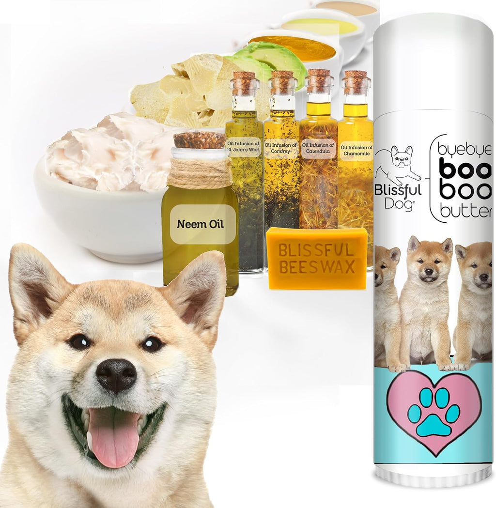 The Blissful Dog Bálsamo Booboo Butter para Shiba Inu - Tubo de 0.50 oz