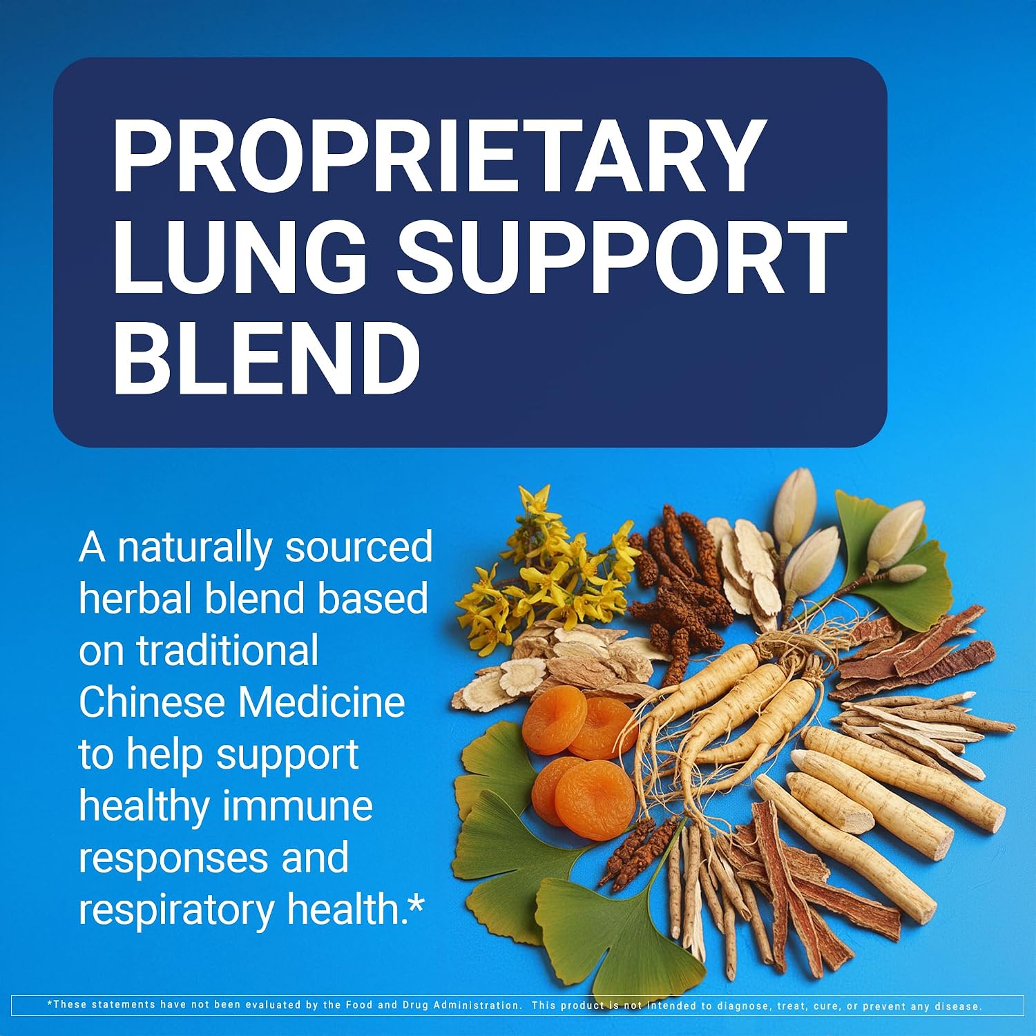 U.S. Doctors' Clinical Lung Support Supplement - 12 Chinese Herbs, Vitamins, and Minerals - 60 Capsules