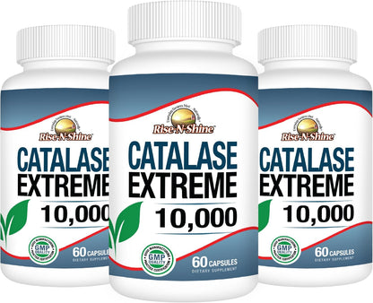 Rise-N-Shine Catalase Extreme 10,000 con Saw Palmetto, Biotina, Fo-Ti, PABA - Suplemento para el Cabello - 60 Cápsulas – Image 10
