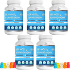 BIO VITALICA Gomitas de Sea Moss y Ashwagandha - Orgánicas con Bardana y Bladderwrack - 2 Paquetes (120 gominolas)