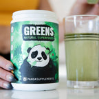Panda Superfood Greens, Reds, Golds, Probiotics, Ashwagandha y Lion's Mane - Polvo de Superalimentos Naturales (Piña, 390 g)