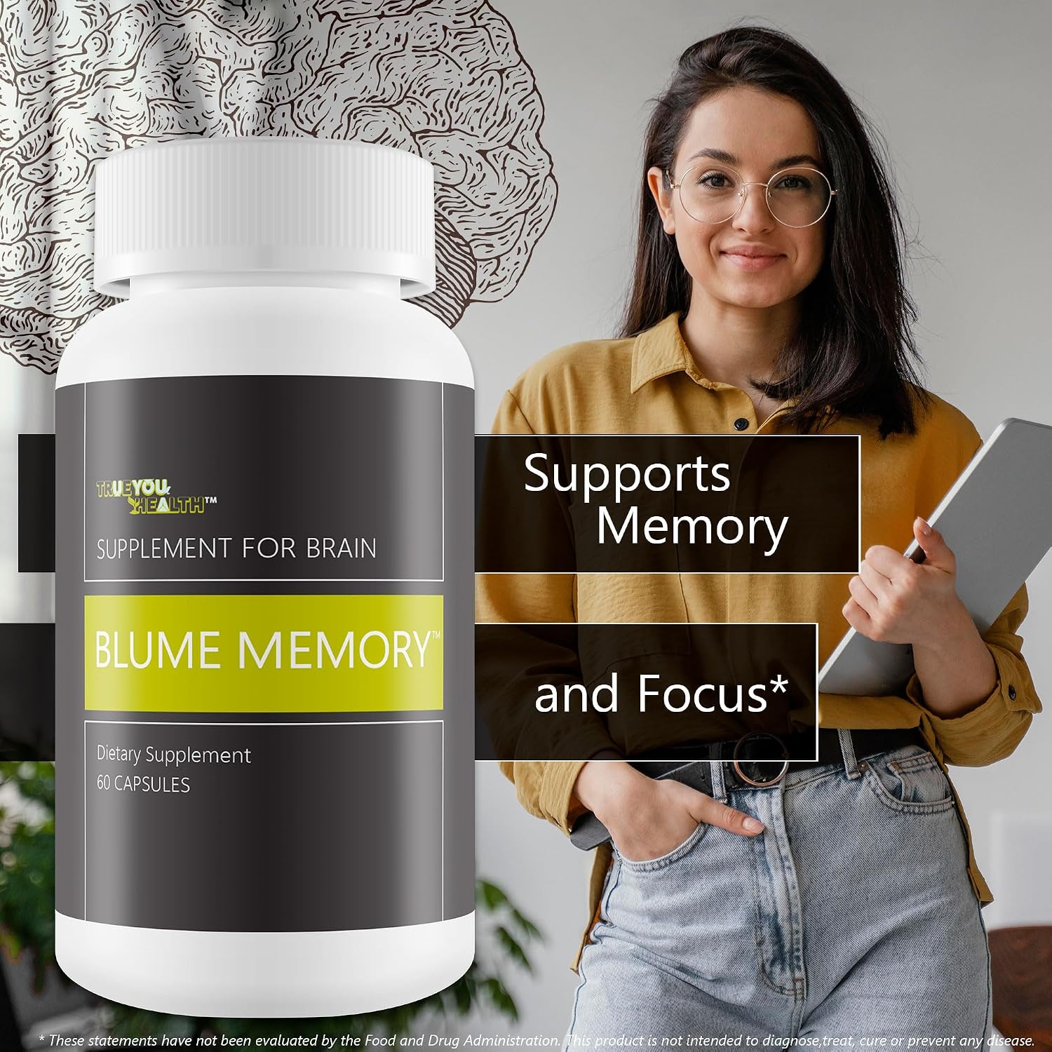 Blume Memory - Suplemento de Memoria y Concentración para Mujeres y Hombres