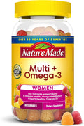 Nature Made Multivitamínico para Mujeres con Omega-3, 80 Gominolas