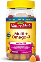 Nature Made Multivitamínico para Mujeres con Omega-3, 80 Gominolas
