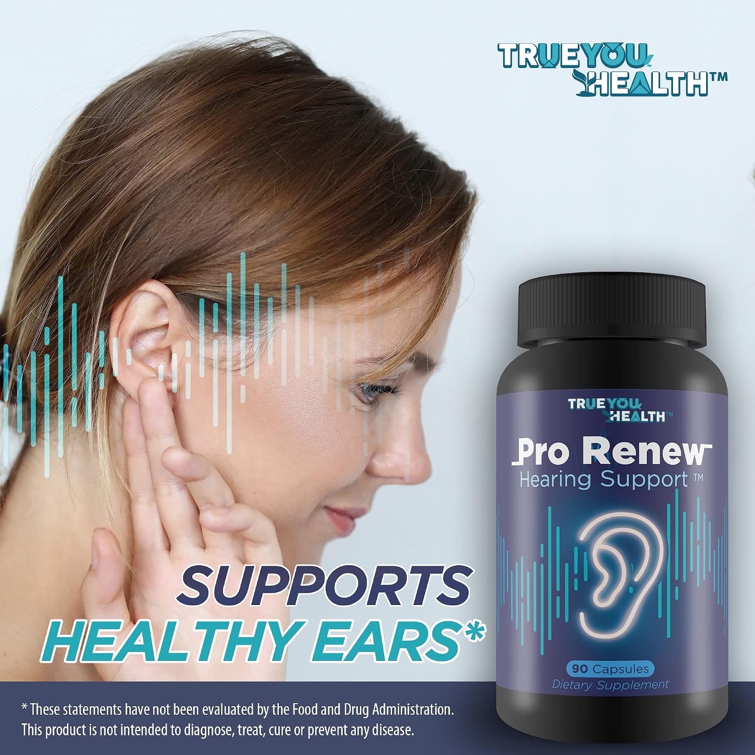 Pro Renew Hearing Support - Contains Vitamin D & Antioxidants to Support Inner & Middle Ear Health - Promote Improved Circulation - Advanced Hearing Formula for Healthy Hearing