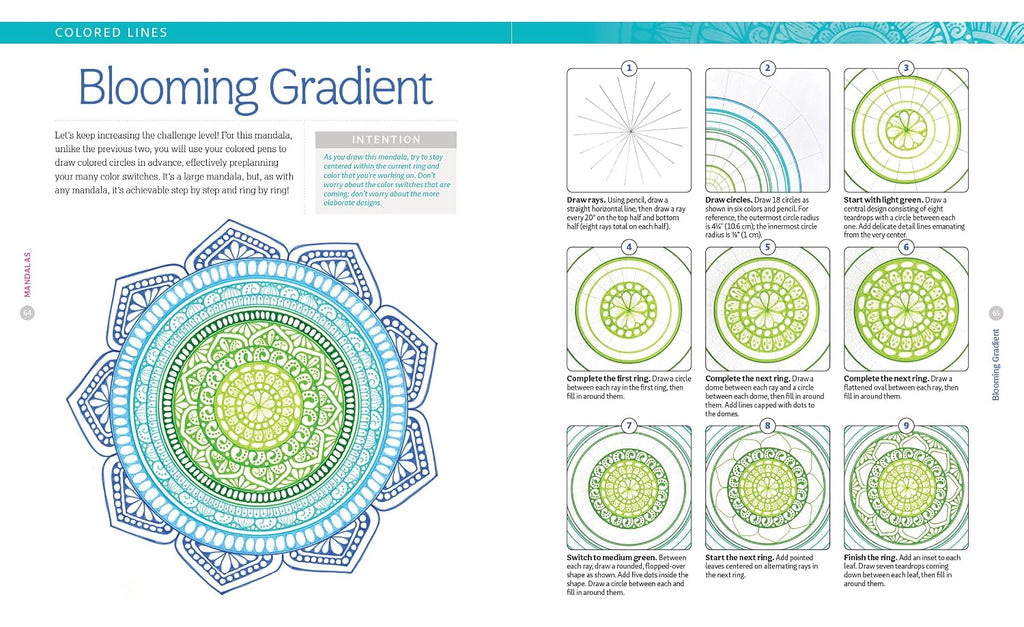 A Brilliant and Beautiful Guide to Drawing Mandalas: 30 Step-by-Step Tutorials to Discover the Meditative Magic of Drawing Repetitive Patterns