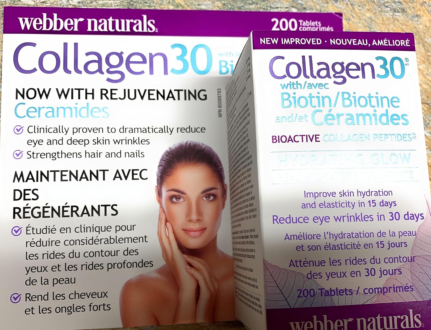 Webber Naturals Collagen 30 con Biotina y Ceramidas, 200 Comprimidos