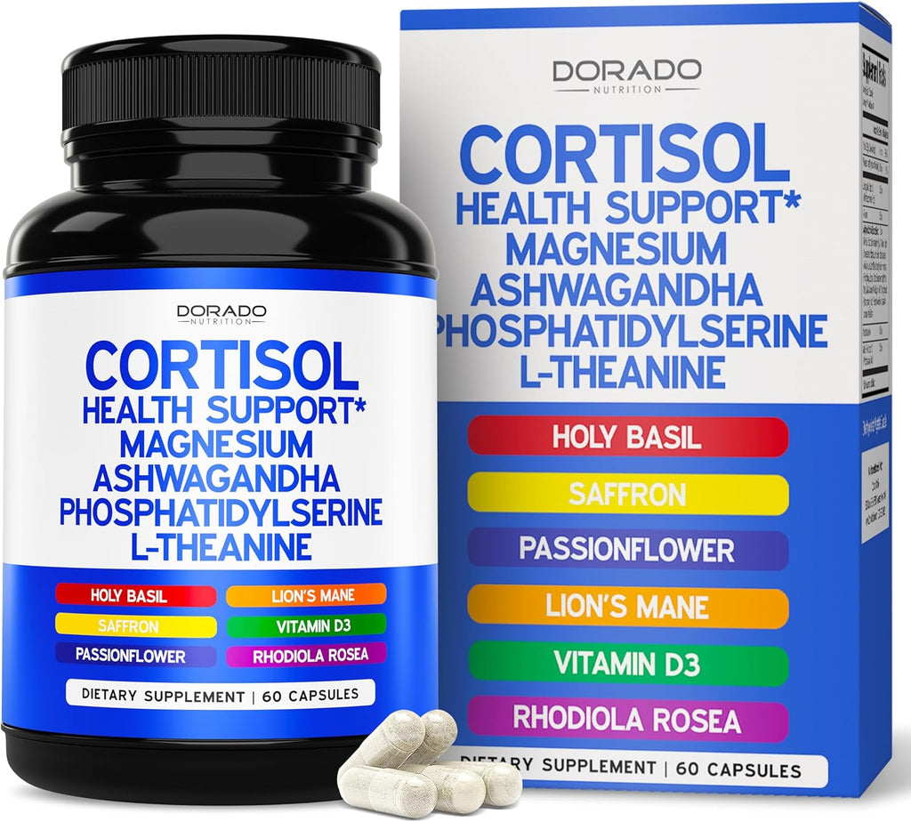 Cortisol Support 14 en 1 | Suplemento para el Equilibrio del Cortisol y el Estado de Ánimo | 60 Cápsulas