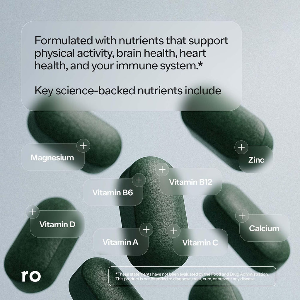 Ro Daily Multivitamínico para Hombres | 23 Nutrientes Esenciales | 60 Comprimidos