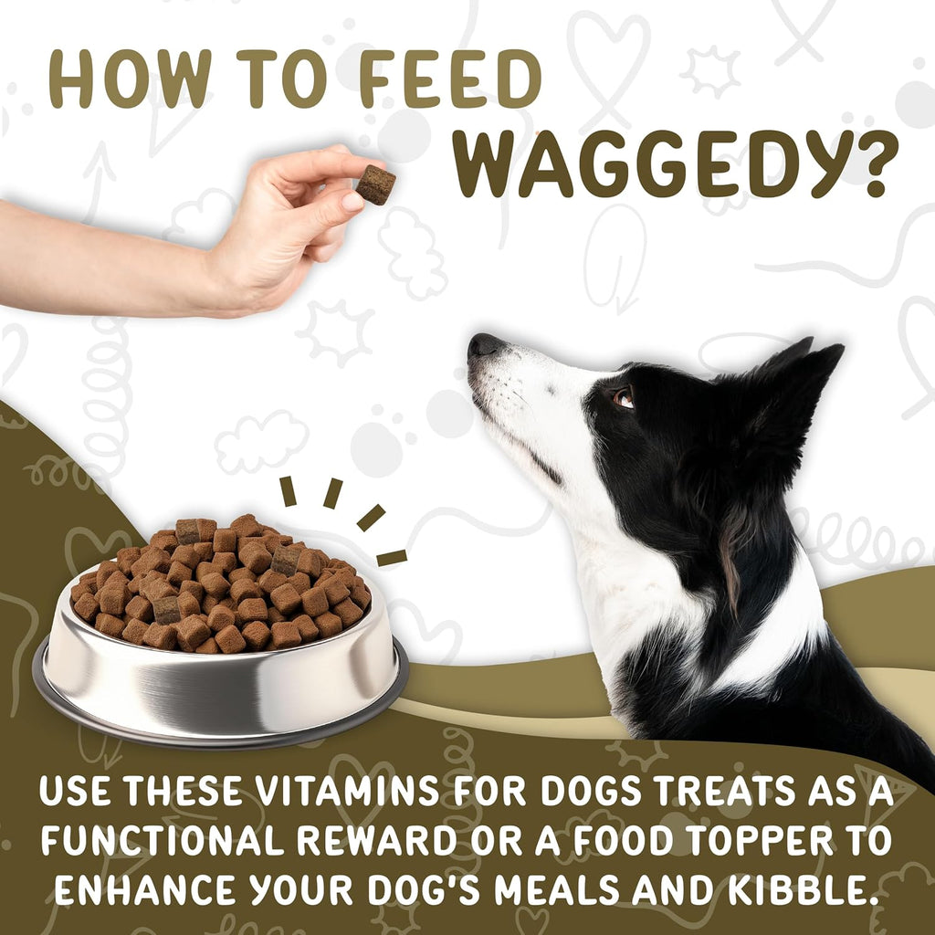 waggedy Daily Essentials Adult Soft Chews - Multivitamínico para Perros (120 Chews Blandos)