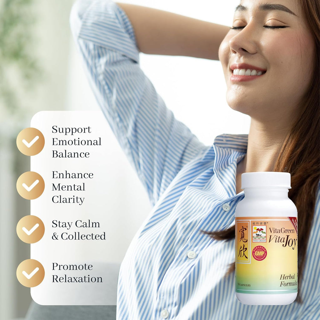 Vita Green Stress Support - Suplemento para el Estrés, Calma y Sueño Reparador - 90 Cápsulas