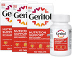Geritol Multivitamin - Complemento Multivitamínico con Vitaminas B, Antioxidantes, Vitaminas C, E, D y Hierro - 27 Vitaminas y Minerales Esenciales - Sin Gluten - No GMO - 100 Comprimidos (2 Paquetes)