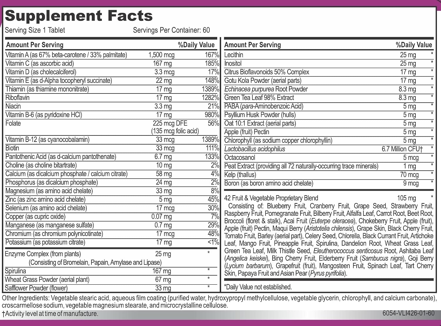 MiracleMulti Women Multivitamin - Multivitamínico para Mujeres con Probióticos y Biotina (60 comprimidos)
