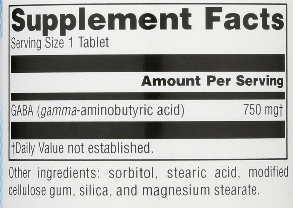 Source Naturals Serene Science GABA, 750 mg – 45 Comprimidos