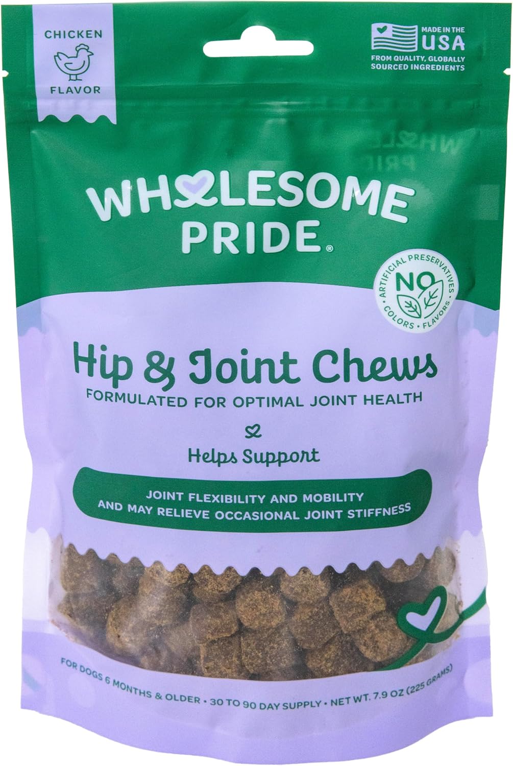 Wholesome Pride 9-en-1 Masticables Blandos Multifuncionales para Perros – 90 uds