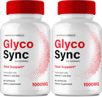 Glyco Sync Glyco Optimizer Cápsulas, GlycoSync Suplemento para Circulación y Niveles Estables, Fórmula Premium Natural (2 Paquetes)