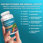 Dr. Berg Whole Food Multivitamin con Minerales - Multivitamínico Diario para Hombres y Mujeres - Incluye Mezcla Premium de Frutas y Verduras con Folato, Ácido Alfa Lipoico y Más - 60 Cápsulas