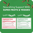 Feel Great Fruit and Vegetable Supplements - 20+ Super Reds & Greens, 180 Comprimidos (2 Envases de 90)