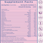 VIDAVITE Gominolas Prenatales Sin Azúcar - 30+ Nutrientes (Colina, Folato, Hierro) para el Apoyo Fetal y Neural, Huesos, Energía e Inmunidad - Vitaminas Prenatales Veganas para Mujeres (60 Gominolas)