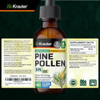 BIO KRAUTER® Polen de Pino para Hombres - Tintura Vegana Pura 685 mg por Dosis, 2 oz - Apoyo Inmunitario y Antioxidante