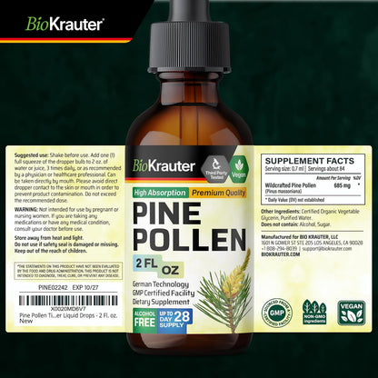 BIO KRAUTER® Polen de Pino para Hombres - – Transparencia: Un número reducido de ingredientes suele indicar mayor – Image 9