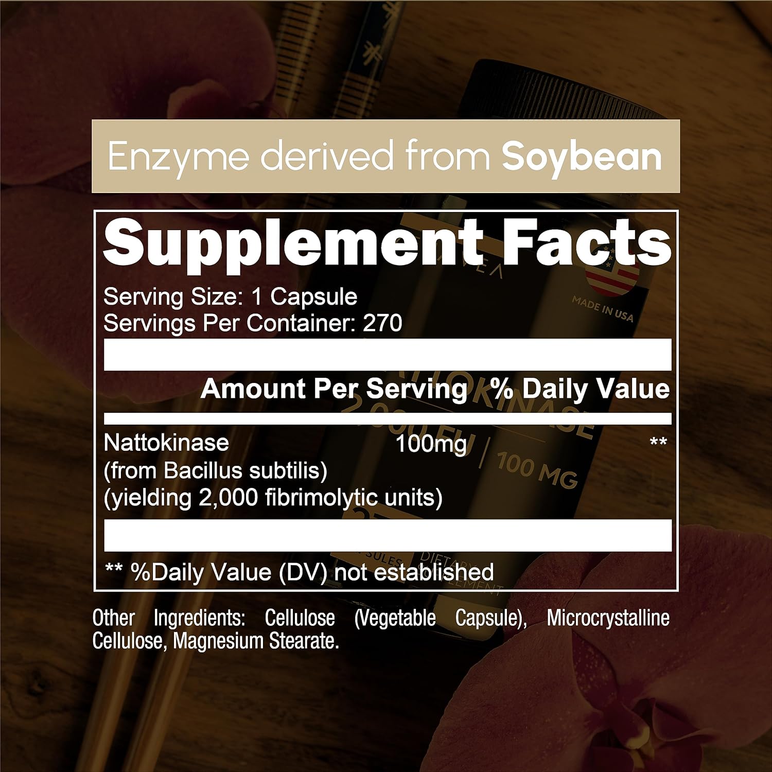 Zenavea Nattokinase 2000 FU - 270 Cápsulas Veganas