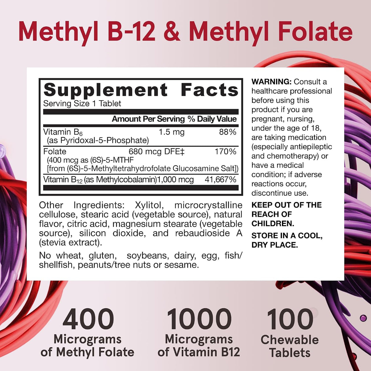 Jarrow Formulas Methyl B-12 1000mcg y Methyl – Veganos y vegetarianos: La vitamina B12 se encuentra principalmente – Image 6