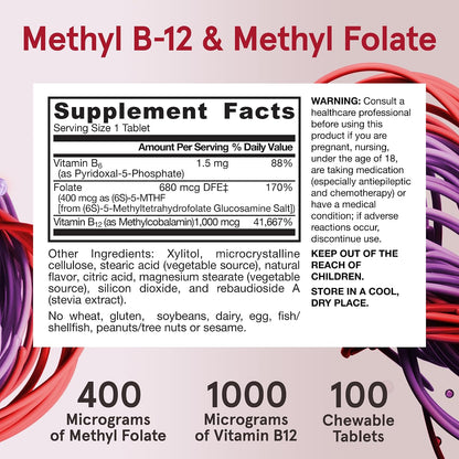 Jarrow Formulas Methyl B-12 1000mcg y Methyl – Veganos y vegetarianos: La vitamina B12 se encuentra principalmente – Image 6