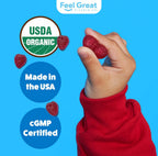 Feel Great Gominolas Probióticas Orgánicas para Niños - Sabor Fresa - 30 unidades