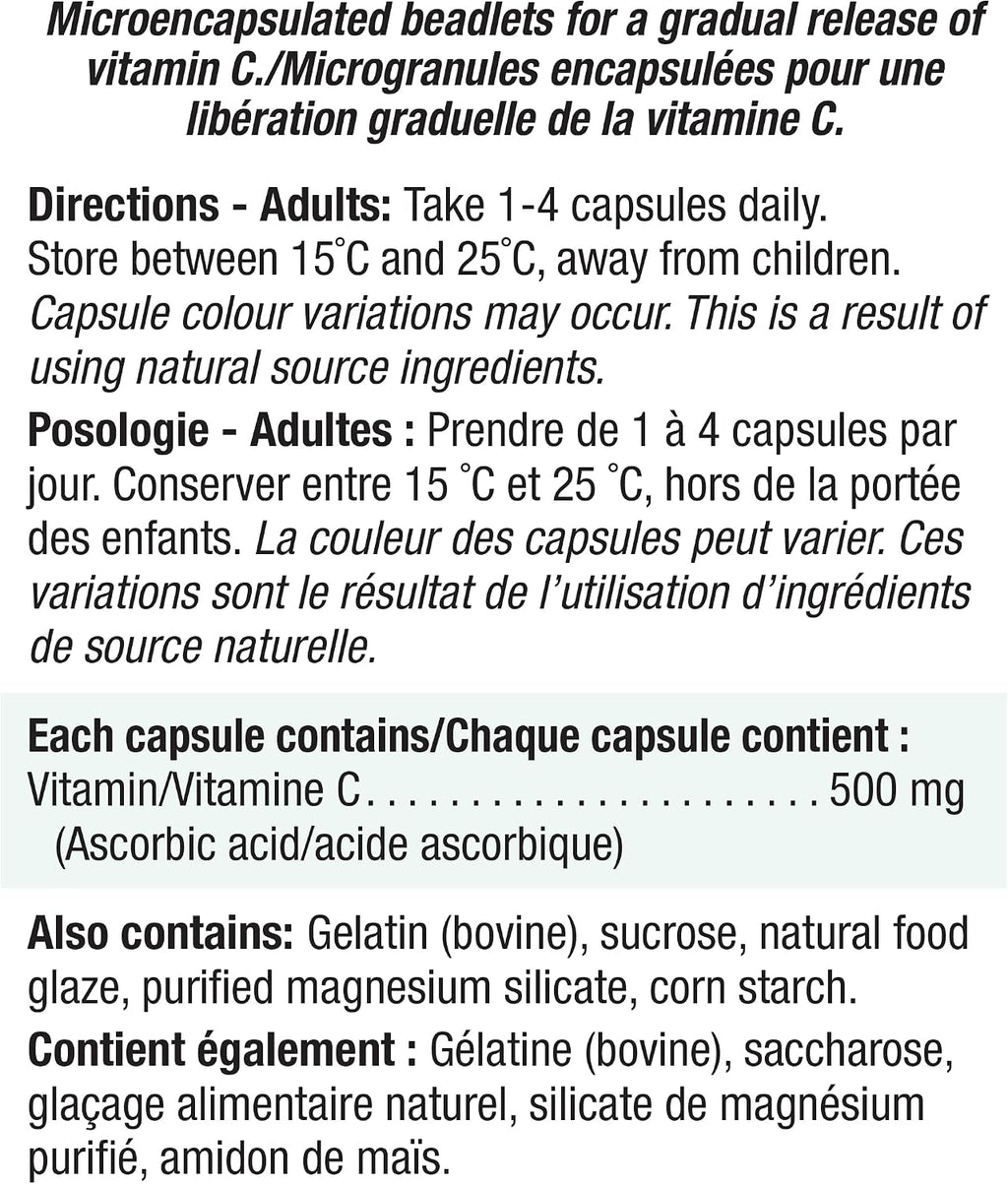 Jamieson Vitamin C 500 mg - Sustained Release Capsules