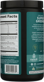 Ancient Nutrition SuperGreens Powder Bio con Probióticos, Sabor Menta Orgánica, 25 Raciones, 205g
