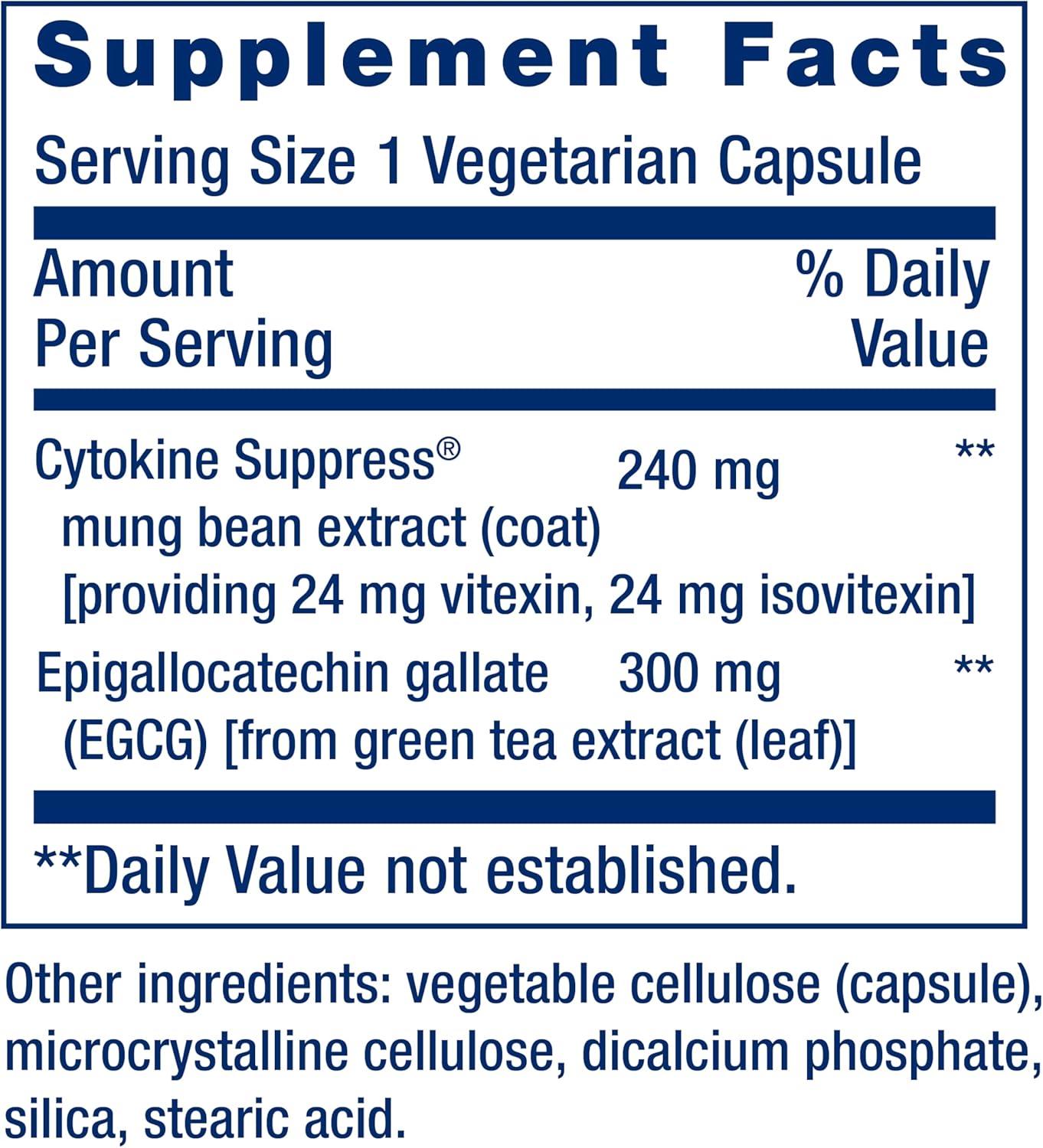 Life Extension Cytokine Suppress with EGCG, 30 Tablets