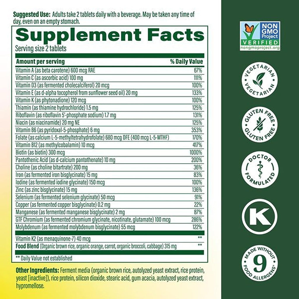 MegaFood Women's Advanced Multivitamin - Multivitamínico Avanzado para Mujeres con Hierro y Colina
