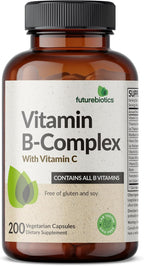 Futurebiotics Vitamin B Complex with Vitamin C - 200 Cápsulas Vegetarianas