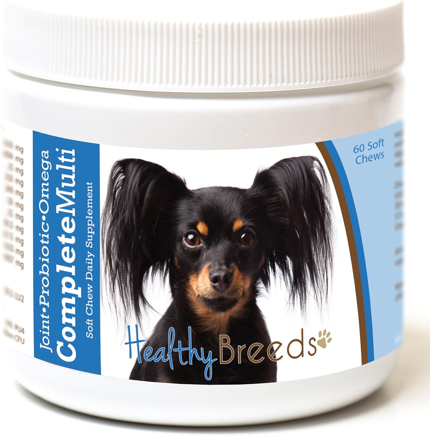 Healthy Breeds Russian Toy Terrier Multivitamínico Todo en Uno Masticable Blando - 60 unidades
