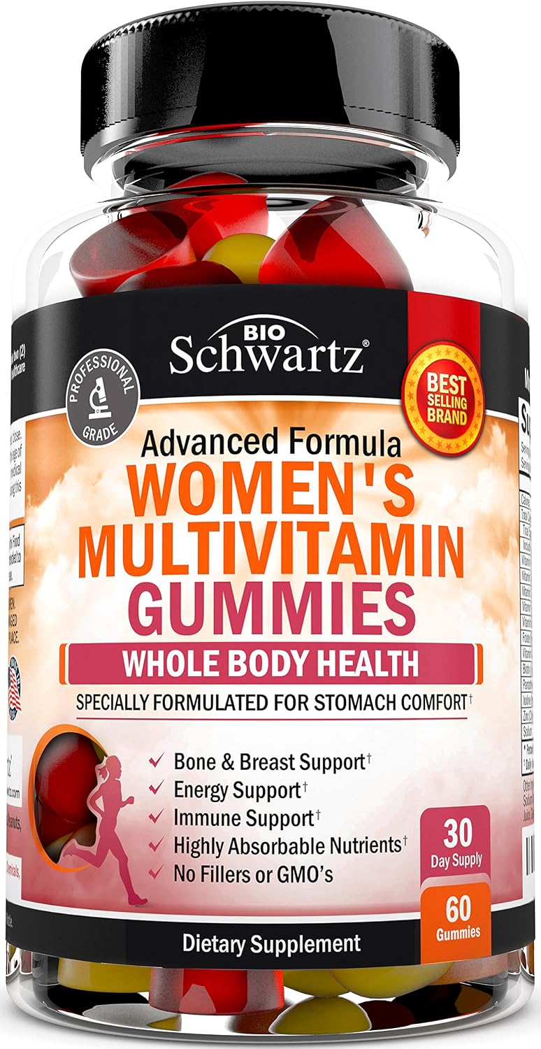 BioSchwartz Gomitas Multivitamínicas para Mujeres, Sabor a Bayas Mixtas, 60 Unidades